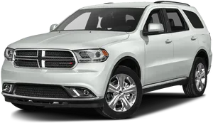 White Dodge Durango S U V Profile View PNG Image