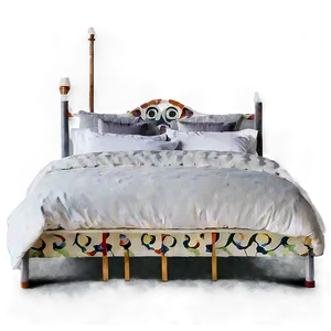 White Double Bed Png 90 PNG Image