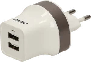 White Dual U S B Wall Charger PNG Image