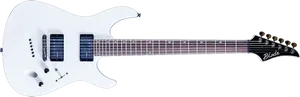 White Electric Guitar Blade Model PNG Image