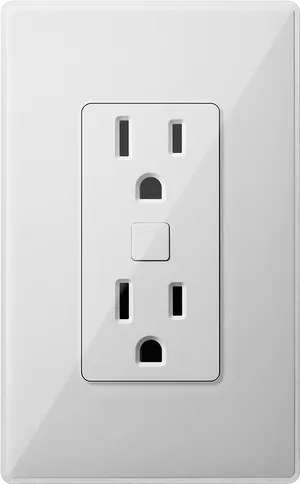 White Electrical Outlet Switch PNG Image