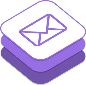 White Email Icon Stylized PNG Image