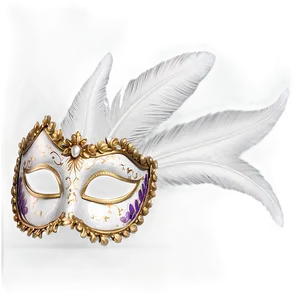 White Feather Mask Png Tjg PNG Image