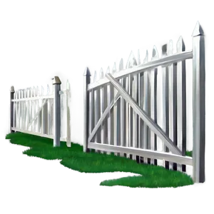 White Fence A PNG Image