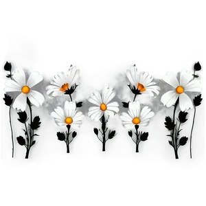 White Flowers Silhouette Png 54 PNG Image