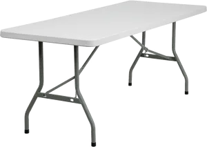 White Folding Table Isolated PNG Image