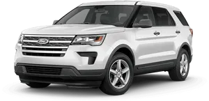 White Ford Explorer S U V2023 PNG Image