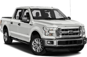 White Ford F150 Pickup Truck PNG Image