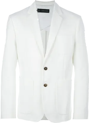 White Formal Jacketwith Label PNG Image