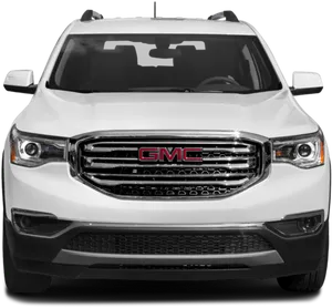 White G M C S U V Front View PNG Image