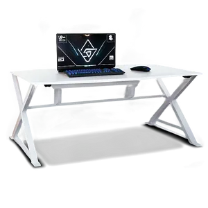 White Gaming Desk Png Cld69 PNG Image