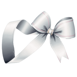 White Gift Ribbon PNG 06242024 PNG with transparent background