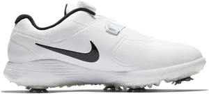 White Golf Shoewith Spikes PNG Image