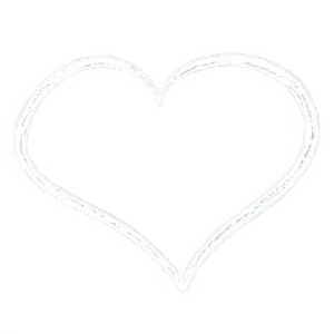 White Hearts Outline Png Kfg PNG Image