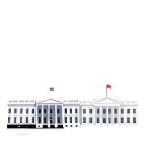 White House West Wing Outline Png Vto PNG Image