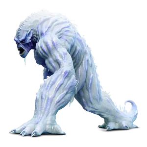 White Ice Monster Fantasy Png 80 PNG Image