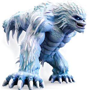 White Ice Monster Fantasy Png Cfm5 PNG Image