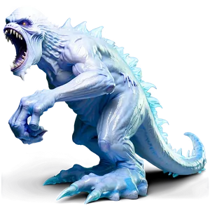 White Ice Monster Fantasy Png Ebc PNG Image