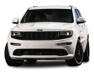 White Jeep Grand Cherokee S U V PNG image with transparent background