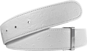 White Ostrich Texture Leather Belt - Belt, HD Png Download PNG image with transparent background