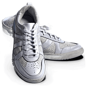 White Leather Sneakers PNG jxb23 PNG with transparent background