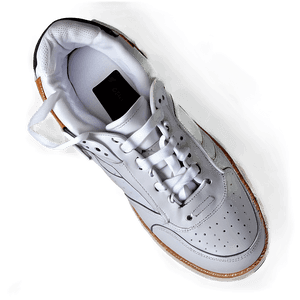 White Leather Sneakers PNG smk77 PNG with transparent background