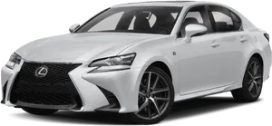 White Lexus Sedan Profile View PNG Image