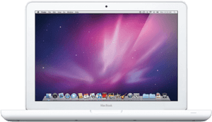 White Mac Book Front View PNG image with transparent background