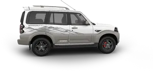 White Mahindra Scorpio Adventure Edition S U V PNG Image