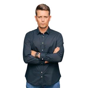 White Man With Arms Crossed Png Ywr PNG Image