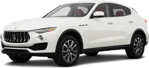 White Maserati Levante S U V Profile View PNG Image