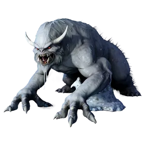 White Monster In Snow Png 42 PNG Image