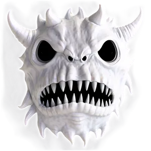 White Monster Silhouette Design Png Lvi PNG Image