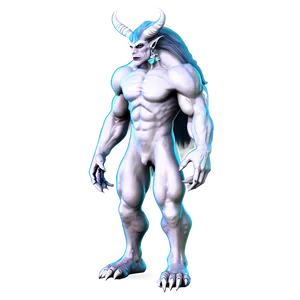 White Monster With Horns Png Uol41 PNG Image