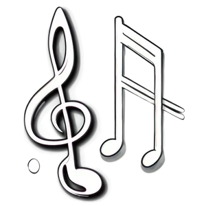 White Music Note Sketch Png 06212024 PNG Image