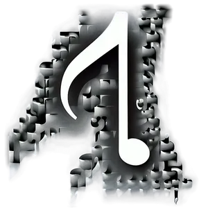 White Music Note With Effects Png 48 PNG Image