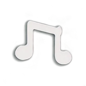 White Music Note With Transparent Background Png Uln PNG Image