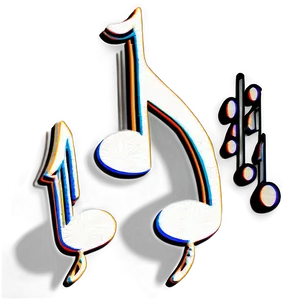 White Music Notes A PNG Image