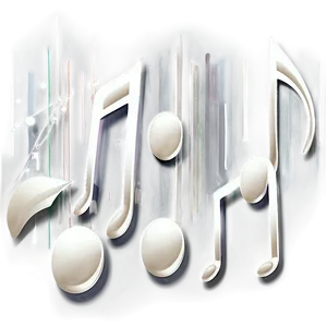 White Music Notes Background Png 24 PNG Image