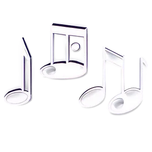 White Music Notes Clipart Png Prp PNG Image