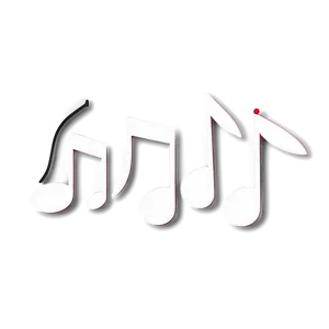 White Music Notes Illustration Png Cax PNG Image