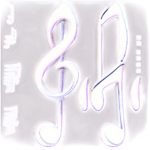 White Music Notes On Staff Png Gur46 PNG Image