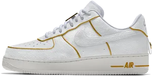 White Nike Air Force1 Sneaker PNG Image