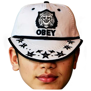 White Obey Hat Png Vct48 PNG Image