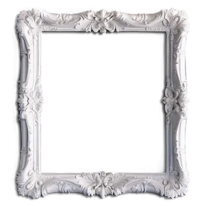 White Ornate Frame Png 21 PNG Image