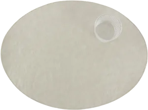 White Oval Plate With Cup Imprint PNG Image