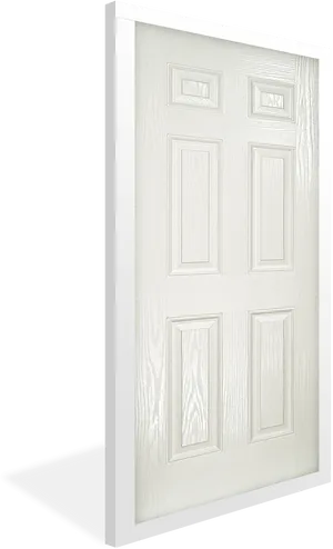 White Panel Door Isolated PNG Image