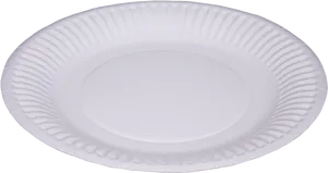 White Paper Plate Top View PNG Image