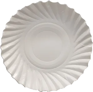 White Paper Plate Top View PNG Image