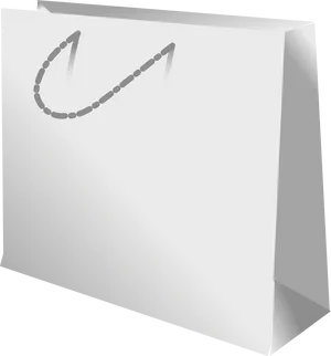 White Paper Shopping Bag PNG Image